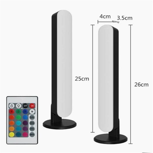 2pcs RGB Desktop Lamp With Remote Control 5V LED Night Lights Suitable For Gaming TV Bedroom Decoration 2 pack