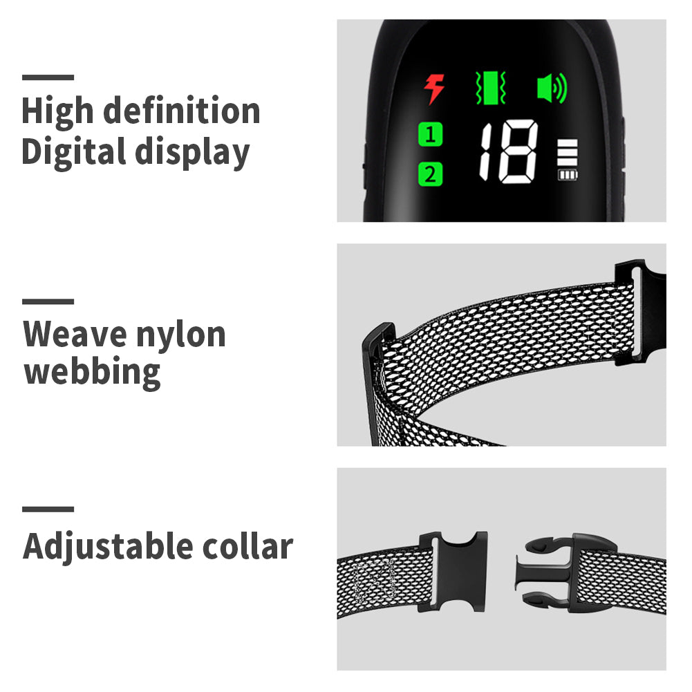 Dog Shock Collar Electric Dog Training Collar with Remote Waterproof 3 Modes E-Collar