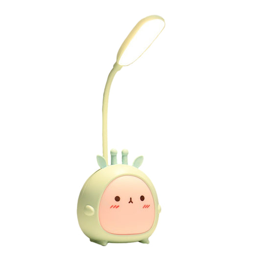 Portable LED Table Lamps 3 Lighting Modes Cartoon Deer Eye Protection USB Charging Reading Desk Light Night Light green lamb