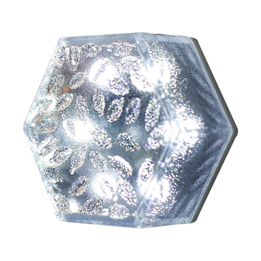 0.25w LED Solar Garden Light IP44 Waterproof Imitation Hexagonal Ice Brick Buried Lamp For Yard Patio Garden Pathway Porch Decor (9.5 x 8.4 x 9.5cm) white light