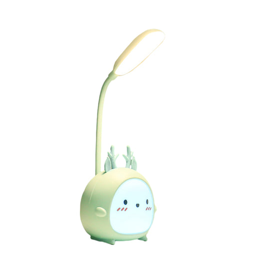 Portable LED Table Lamps 3 Lighting Modes Cartoon Deer Eye Protection USB Charging Reading Desk Light Night Light blue deer