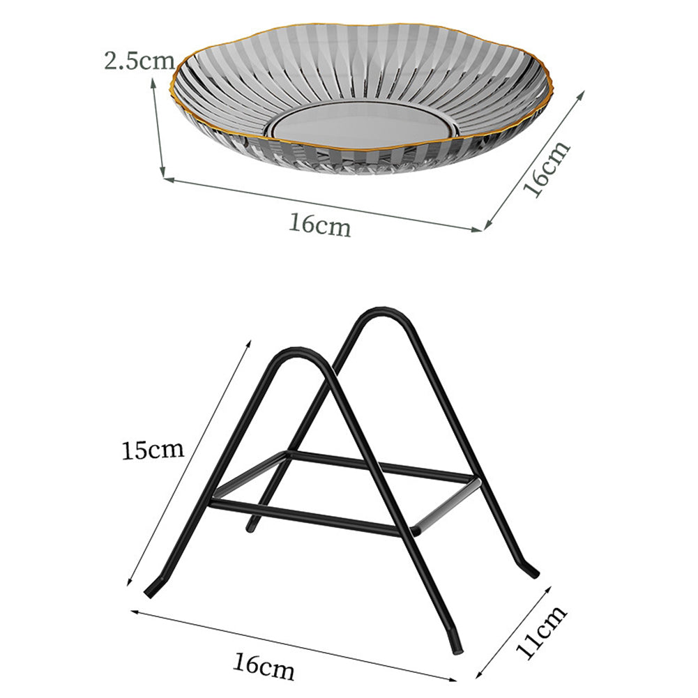 8pcs Serving Plate Bowls Gold Rim Transparent Tray For Weddings Upscale Parties Dessert Table Cupcakes Transparent white