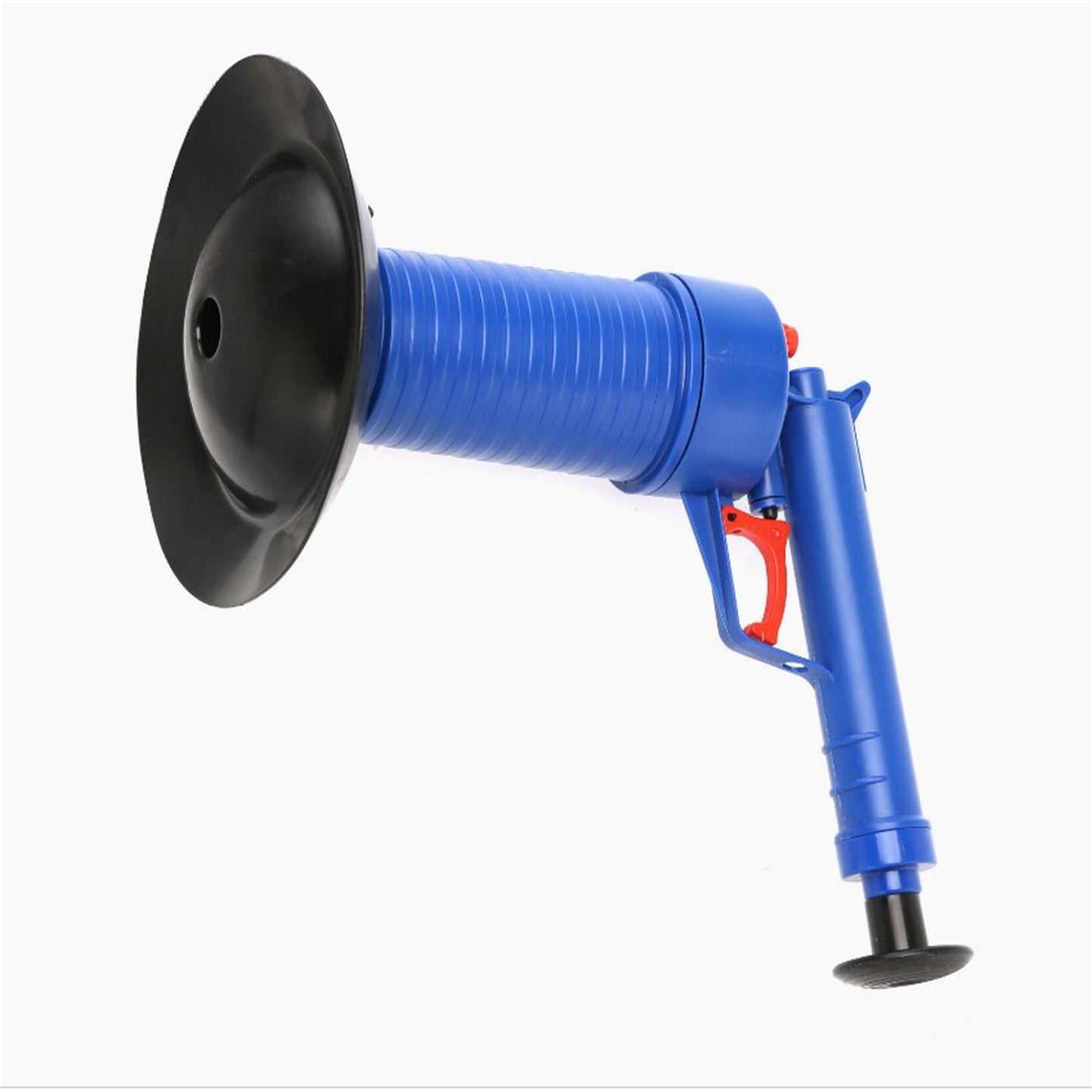 Power Toilet Plunger Set Air Drain Blaster Bellows Plunger With 4 Sizes Suction Cups Natural Rubber Cleaner Pump Dark blue