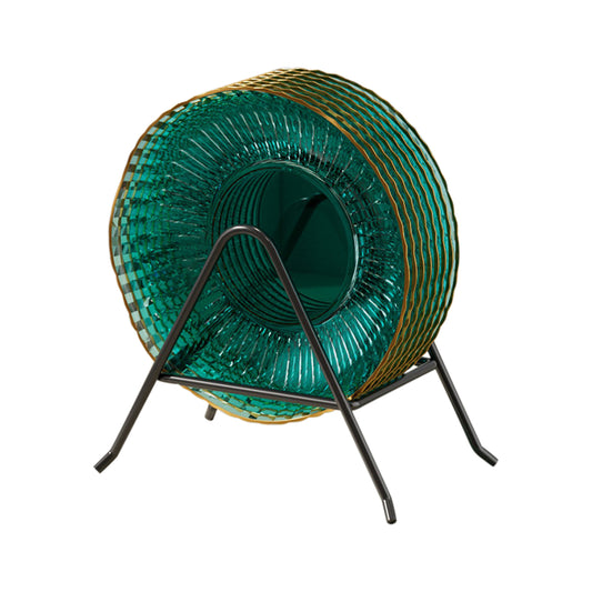 8pcs Serving Plate Bowls Gold Rim Transparent Tray For Weddings Upscale Parties Dessert Table Cupcakes Transparent green