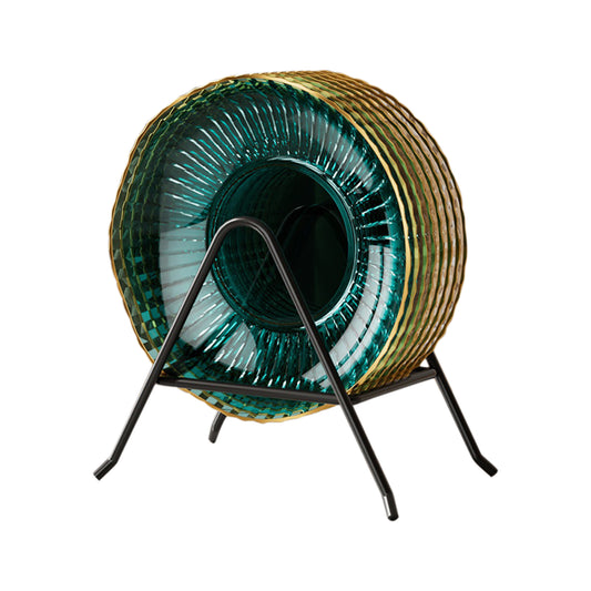 8pcs Serving Plate Bowls Gold Rim Transparent Tray For Weddings Upscale Parties Dessert Table Cupcakes Transparent mixed color