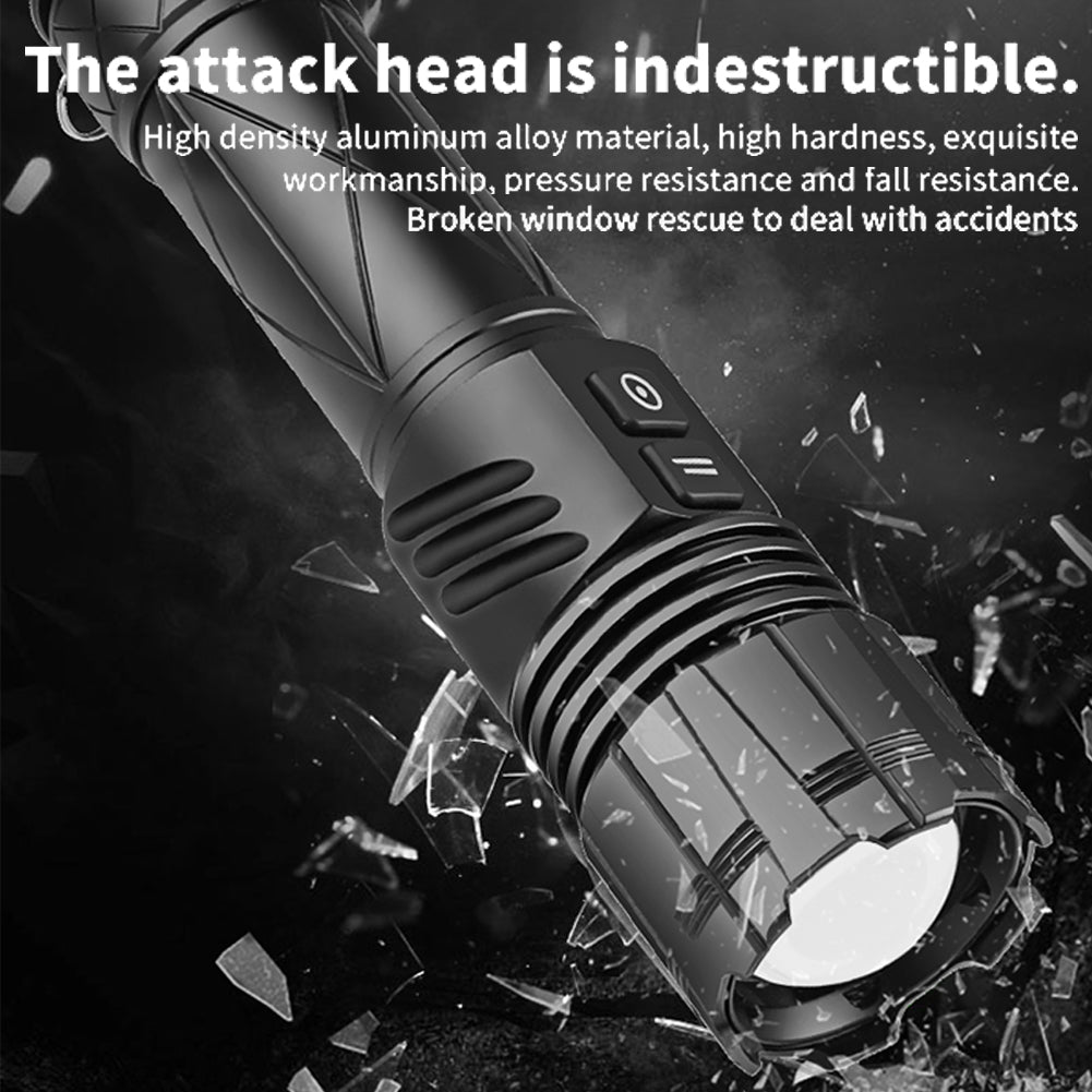 30W LED Mini Flashlight Type-c Charging XHP70 Strong Light Aluminum Alloy Hand Lantern For Emergency Camping Hiking 1472 white flashlight