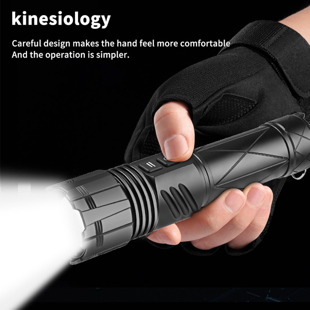 30W LED Mini Flashlight Type-c Charging XHP70 Strong Light Aluminum Alloy Hand Lantern For Emergency Camping Hiking 1472 white flashlight