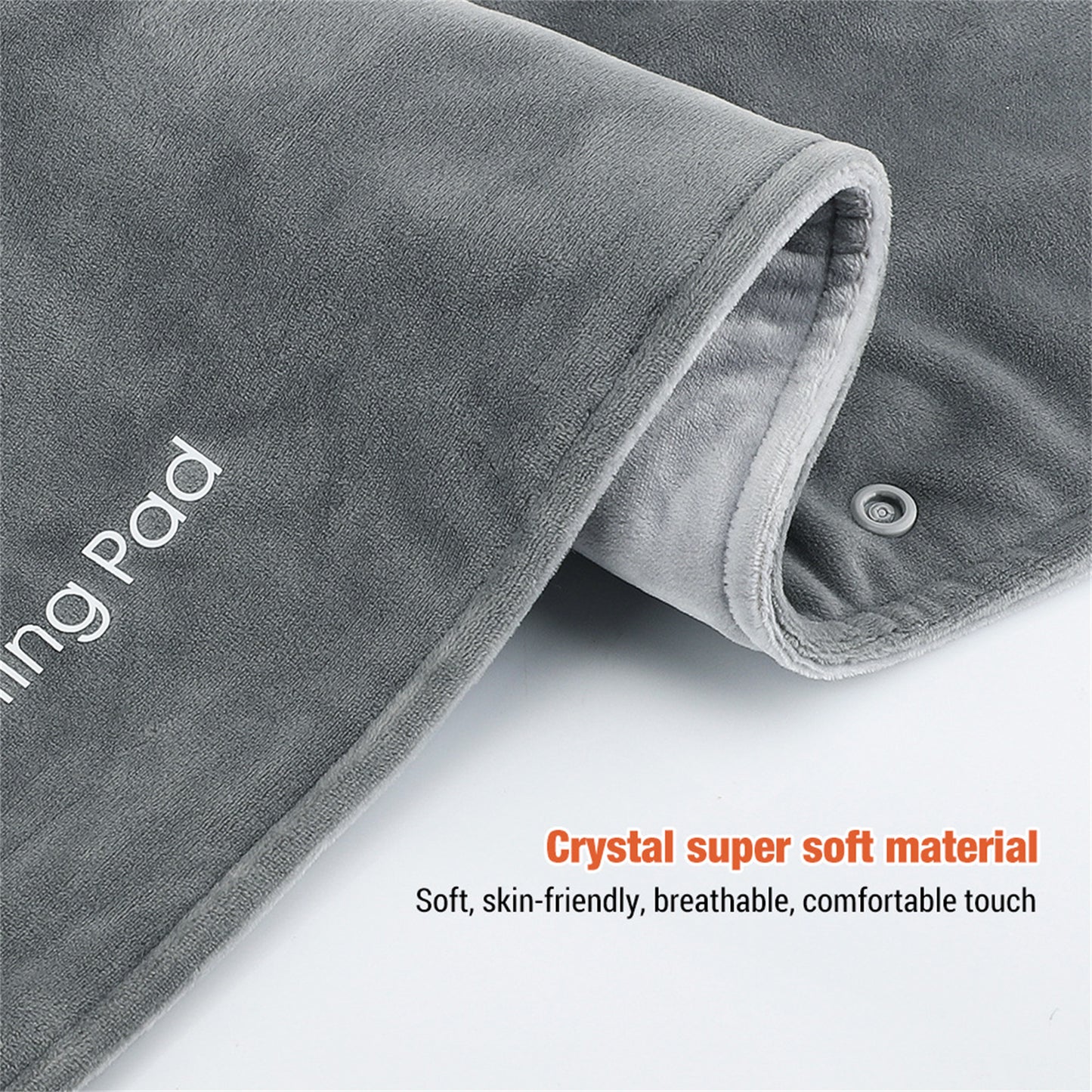 USB Electric Heating Pad With Temperature Sensor 10 x 28cm Large Heating Area Waterproof Super Soft Thermal Blanket Hand Warmer (30x50cm) space gray
