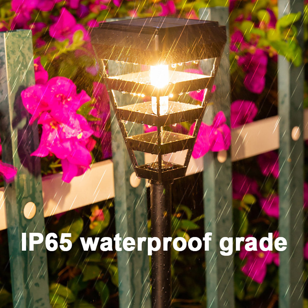 Outdoor Solar Light With 7.3V 2200mA Battery 3000K IP65 Waterproof Super Bright Lawn Lamp For Yard Patio Garden Pathway Porch Decor warm light