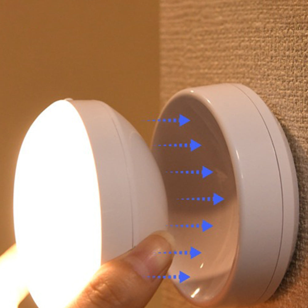 Led Wall Lamps 360 Rotated Motion Sensor Night Light Rechargeable Auto/On/Off Cabinet Light Flashlight Rechargeable model warm yellow