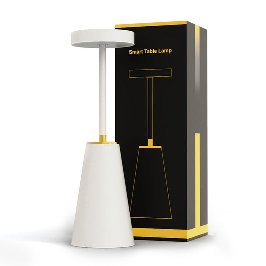 LED Desk Lamp Built-In 2000mAh Battery 3 Color Stepless Dimming Wireless Charging Touch Sensor Night Light White