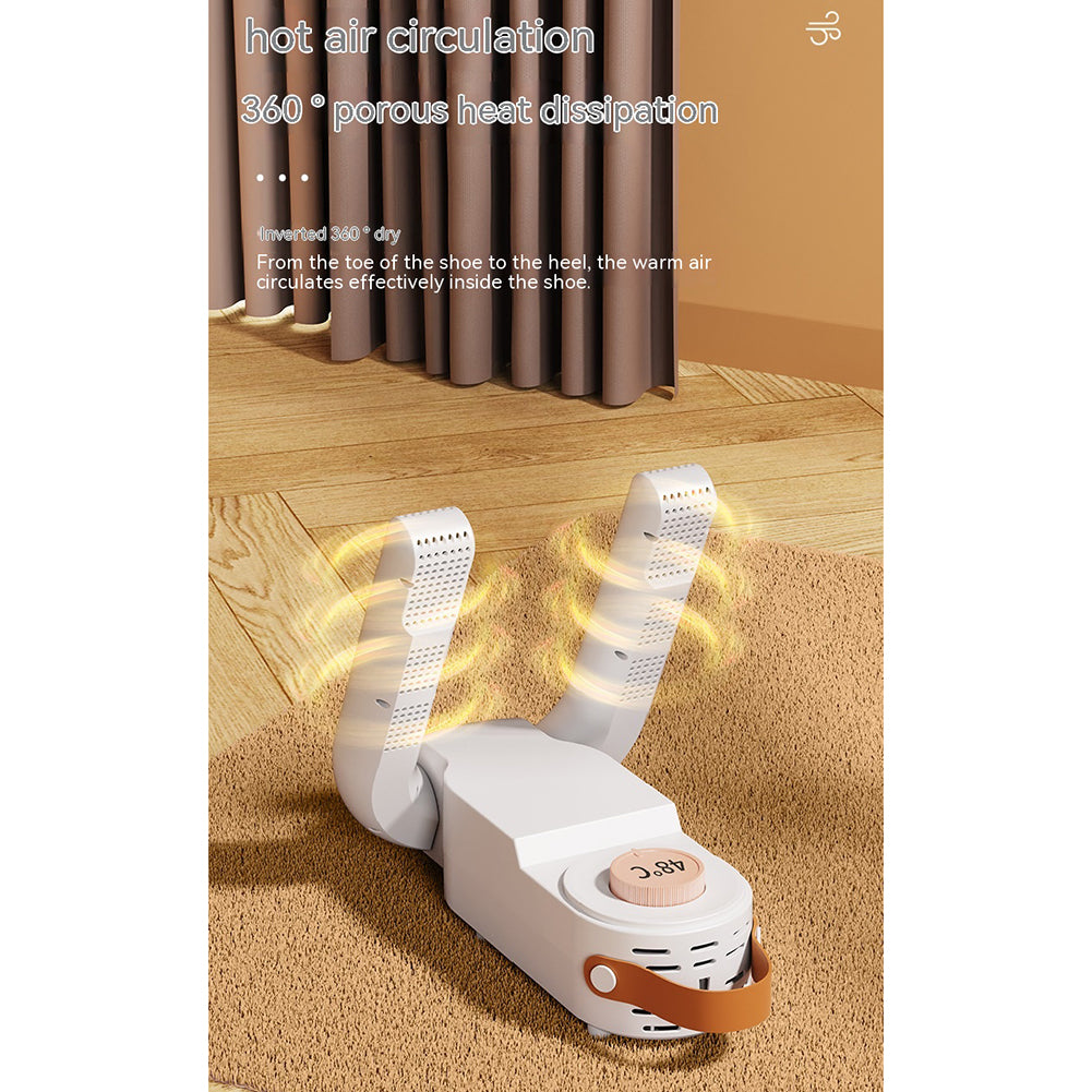 Boot Dryer Shoe Dryer 120 Minute Timer 90° Folding Design 360° Quick Drying Glove Warmer For Shoes Gloves Hats Socks Ski Boots US Plug