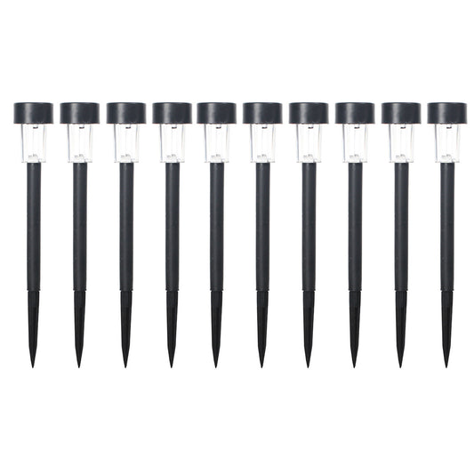 10pcs LED Solar Lawn Lights With 2v11mAh Solar Panel IP55 Waterproof Easy Assembly Outdoor Garden Decorative Landscape Lamp (4.5 x 4.5 x 29.5cm) white light
