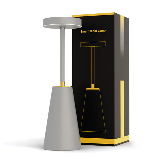 LED Desk Lamp Built-In 2000mAh Battery 3 Color Stepless Dimming Wireless Charging Touch Sensor Night Light Grey