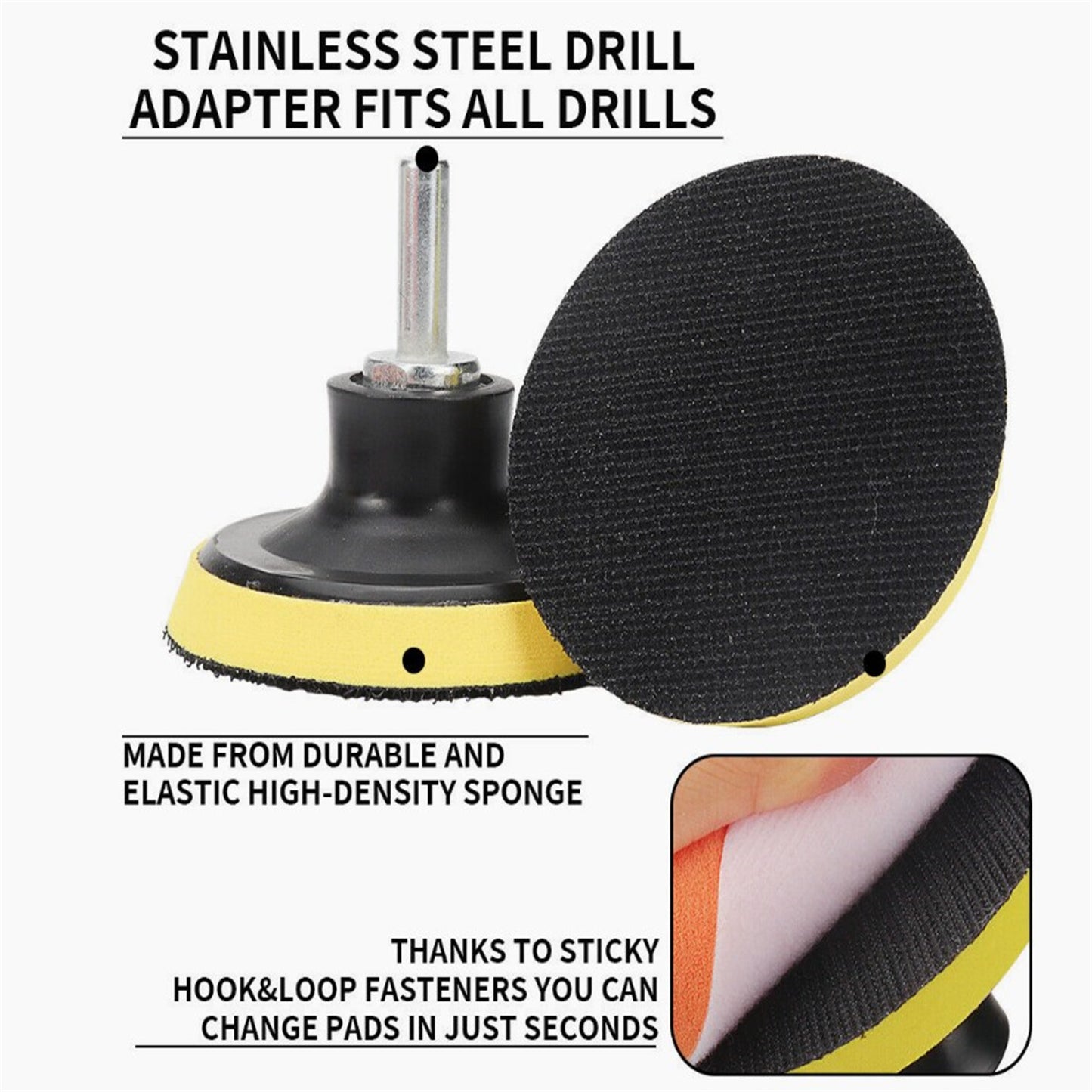 31pcs 80 Mm/3Inch Polishing Pads Kit Car Buffer Polisher Attachment For Car Polishing Sanding Waxing Sealing Glaze 3 inches-31 pieces