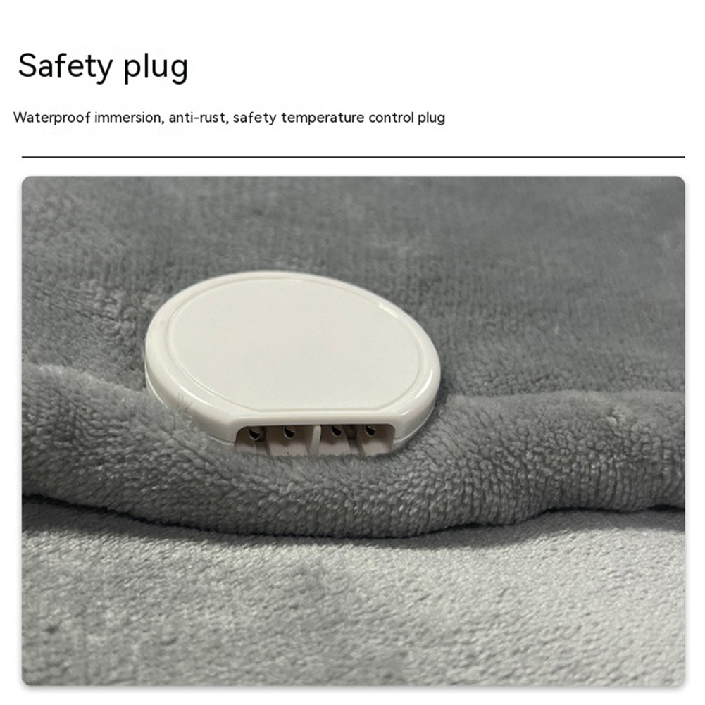 Electric Blanket 63"" x 51"" Super Soft Flannel Heated Blanket With 6 Heating Levels 2-4-6-10 Hours Auto Off Machine Washable EU Plug red