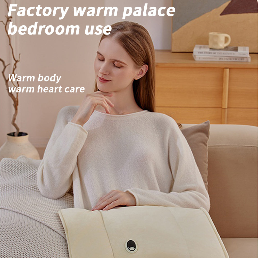 8W Hand Warmer 3 Level Temperature Setting USB Charging Super Soft Electric Heating Blanket Pink