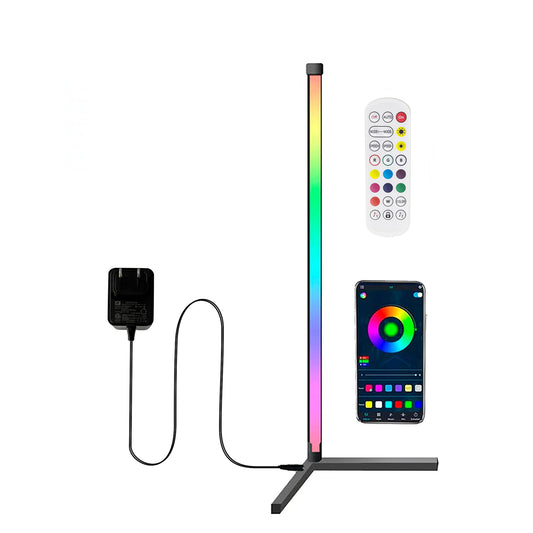 1.5M 120 Leds RGB Corner Floor Lamp with Remote Control SMD5050 16 Million Lighting Colors Floor Lights US Plug
