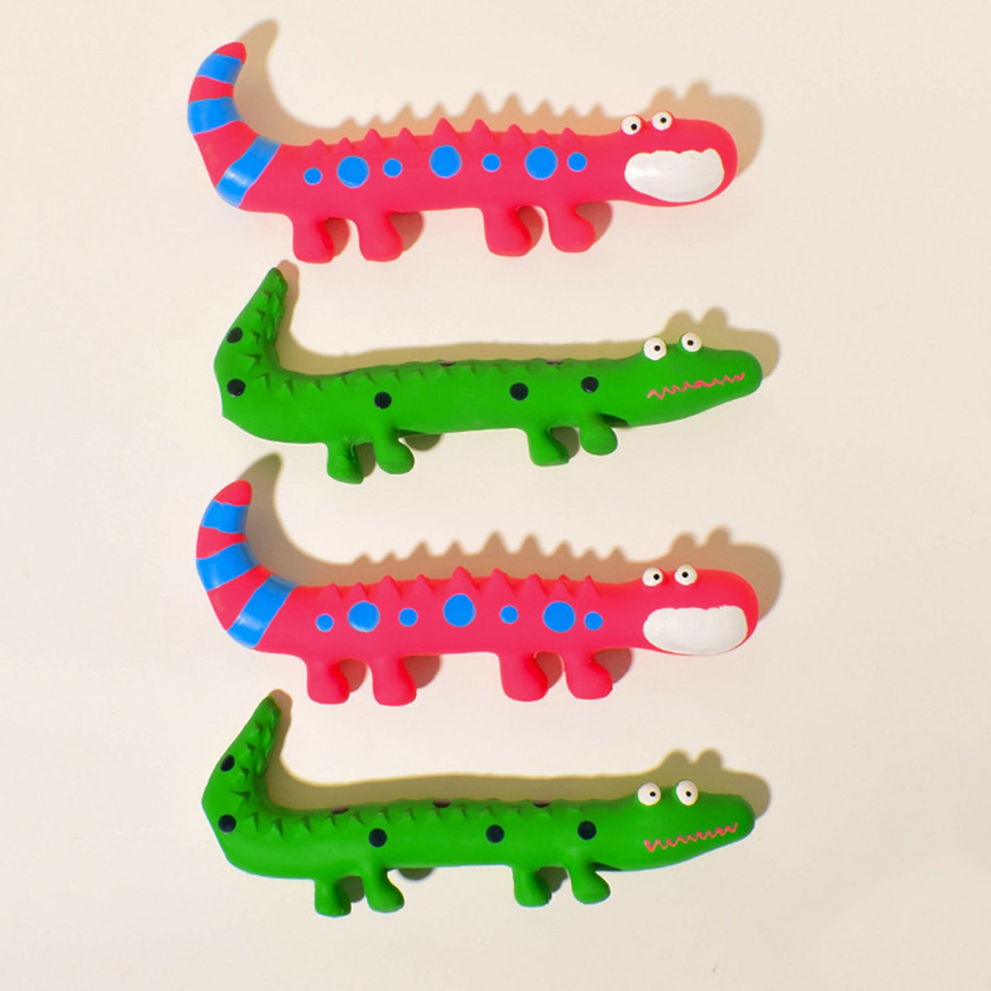 Pet Dog Latex Squeaky Toys Indestructible Bite-resistant Lizard Shape Sound Toys Pet Accessories For Small Medium Dogs (24 x 10cm) green