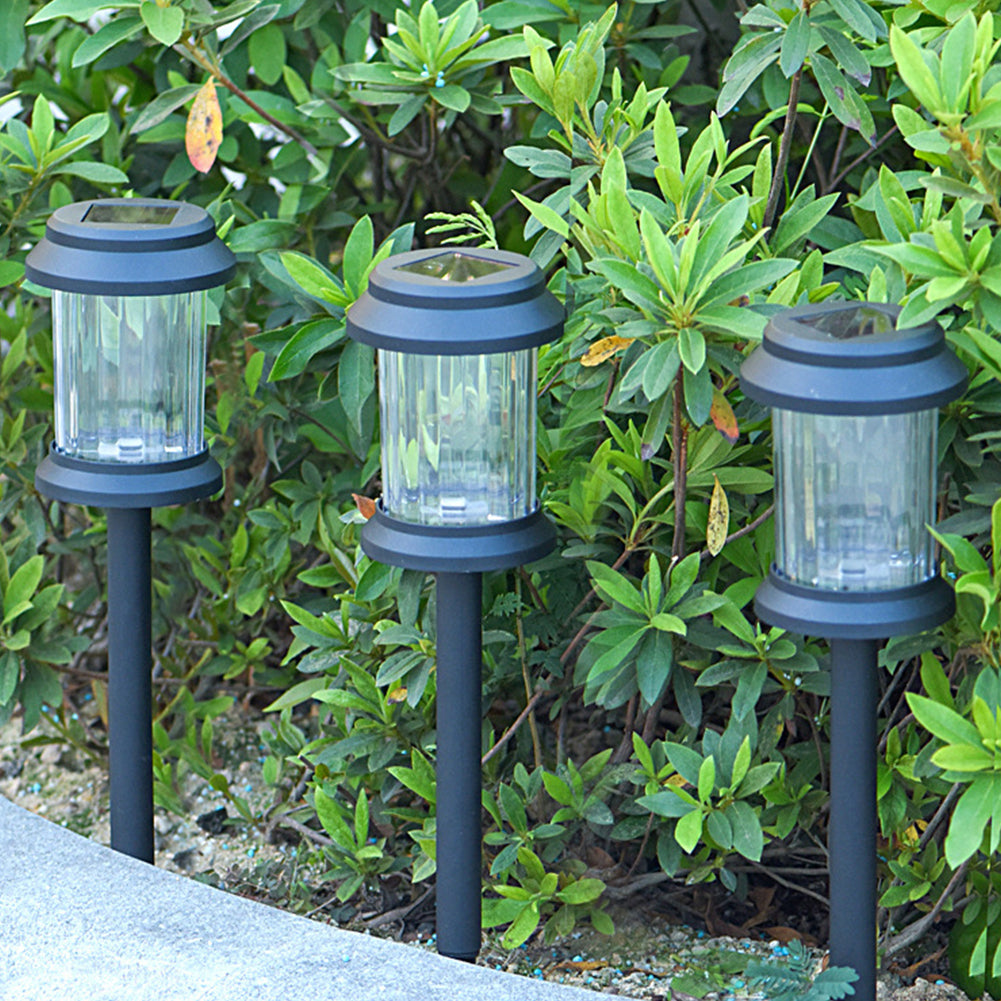 6 Pack LED Solar Lights Outdoor Waterproof Auto On/Off Glass Decorative 360° Lighting Garden Lights For Outside Landscape Walkway white light