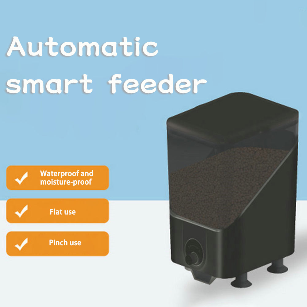 Automatic Fish Feeder 450ml Large Capacity Adjustable Feeding Amount Intelligent Timing Aquarium Supplies 9x11x14.2cm