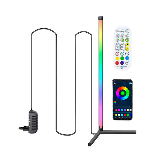 1.5M 120 Leds RGB Corner Floor Lamp with Remote Control SMD5050 16 Million Lighting Colors Floor Lights EU Plug