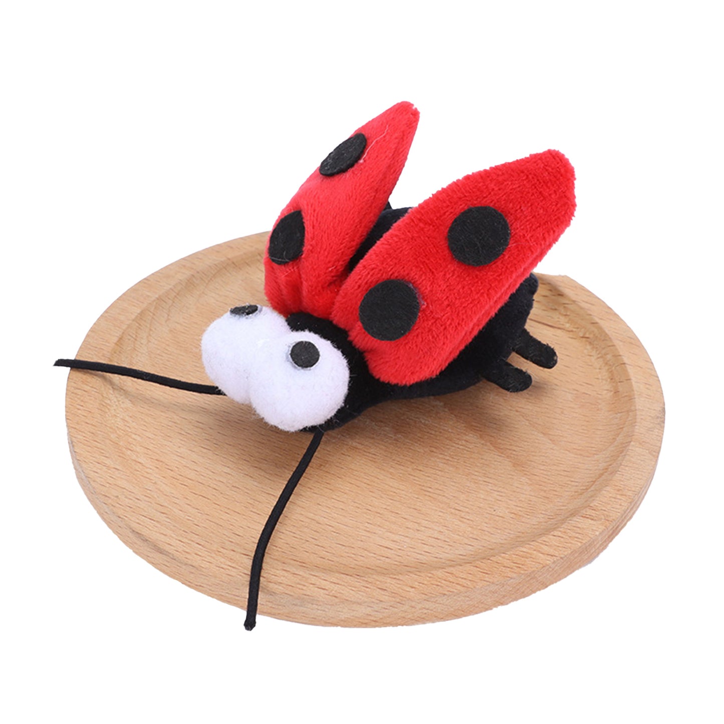 Cat Toys Simulation Hedgehog Bird Ladybird Frog Squeaky Interactive Plush Toys Pet Supplies For Small Dogs Puppy Kitten Ladybird