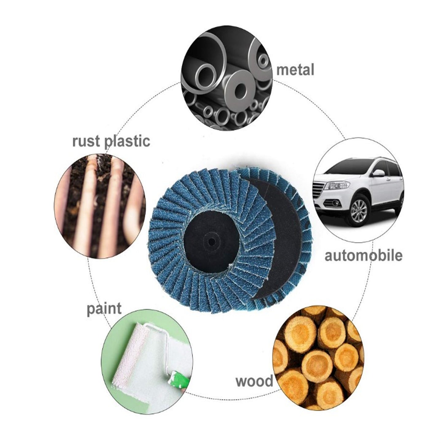 20 PCS Flap Disc 2 Inch T27 40 Grits High Density Zirconia Round Sander Grinding Sanding Sandpaper Wheels 2-in Flap Disc 40 Grits