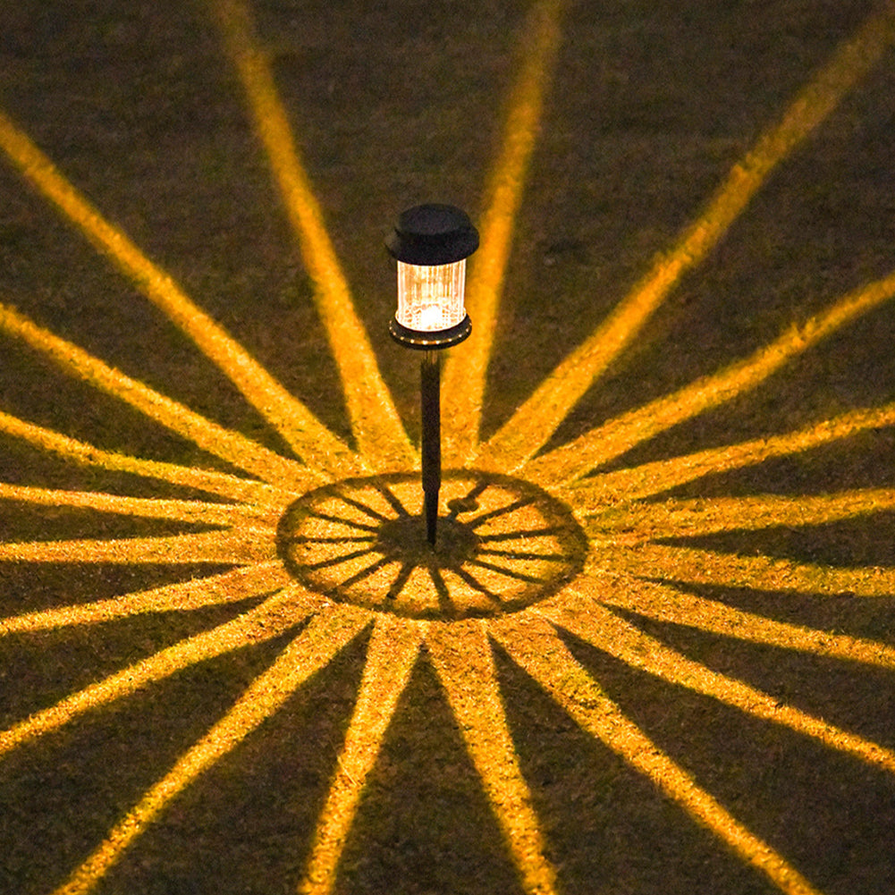 6 Pack LED Solar Lights Outdoor Waterproof Auto On/Off Glass Decorative 360° Lighting Garden Lights For Outside Landscape Walkway warm light