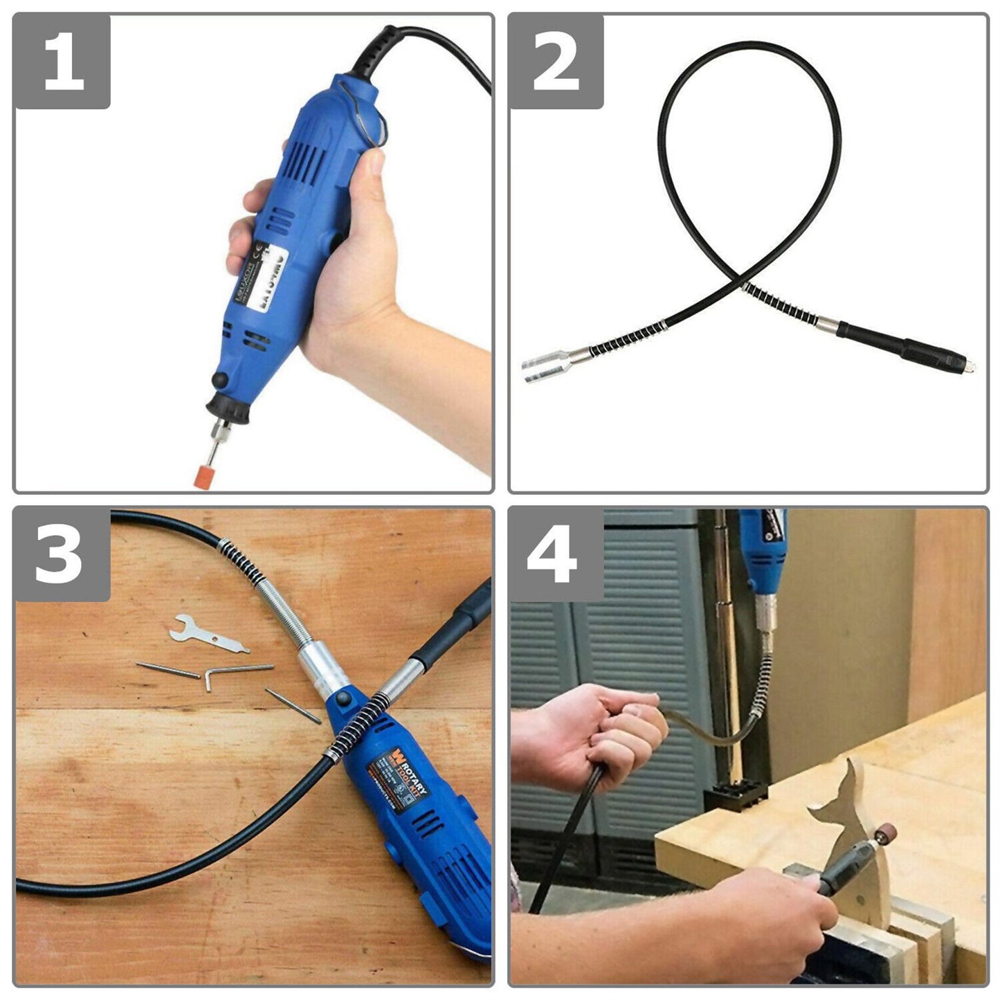 42 Inch Extension Flexible Shaft Rotary Drill Tool Drive Flex Shaft Attachment Rotary Grinder Tools For Grinding Polishing black