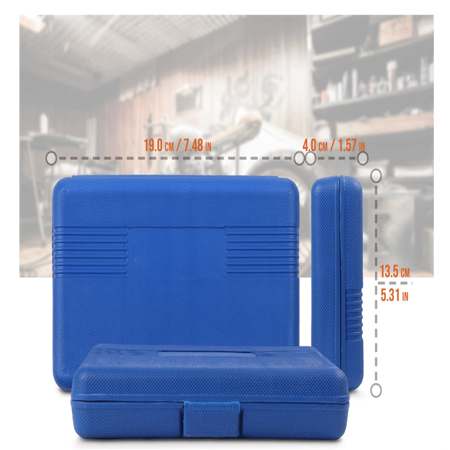 50pcs Magnetic Screwdriver Bit Set With Storage Box 75mm Ultra Long High Strength Chromium Vanadium Steel Drill Bits Set (75 x 6.35 x 6.35mm/2.95 x 0.25 x 0.25'') blue