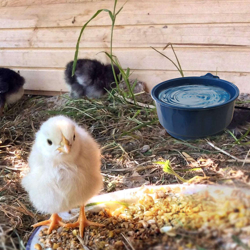 10w Heated Pet Bowl Hanging Heated Water/Food Dish 20 OZ Capacity Cat Dog Thermal-Bowl For Puppies Cats Rabbits Critters dark blue