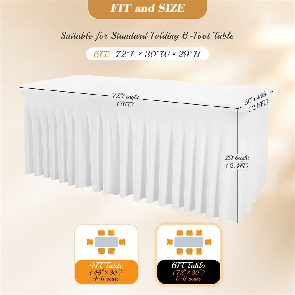 Table Cloth For Rectangle Table Wrinkle-Resistant Washable Tablecloth Table Skirt For High Top Bar Wedding Party Events 4FT(122 x 60 x 76cm)