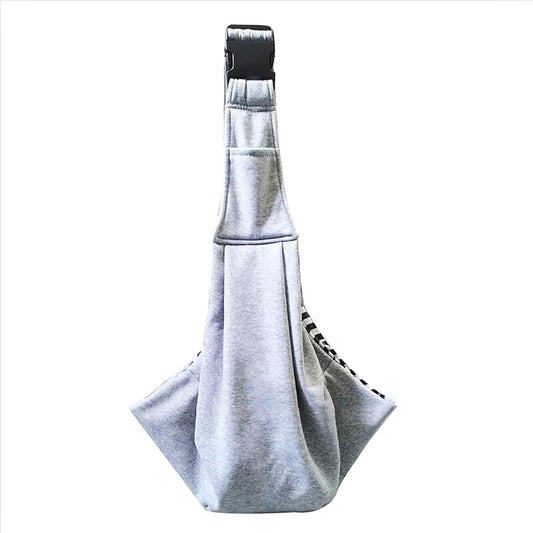 Pet Sling Carrier With Adjustable Shoulder Strap Soft Breathable Shoulder Messenger Bag Pet Supplies For Dogs Cats light grey