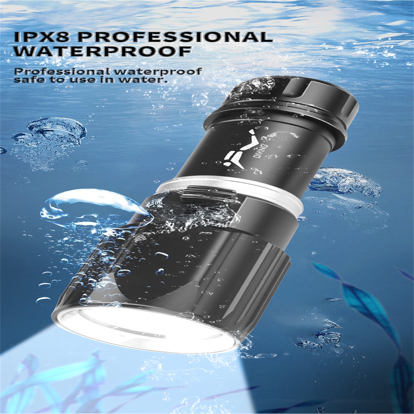 Diving Scuba Flashlight 1000 Lumens IPX8 Waterproof Super Bright XHP 70 LED Torch Rechargeable Flashlight For Snorkel Swimming D180 flashlight