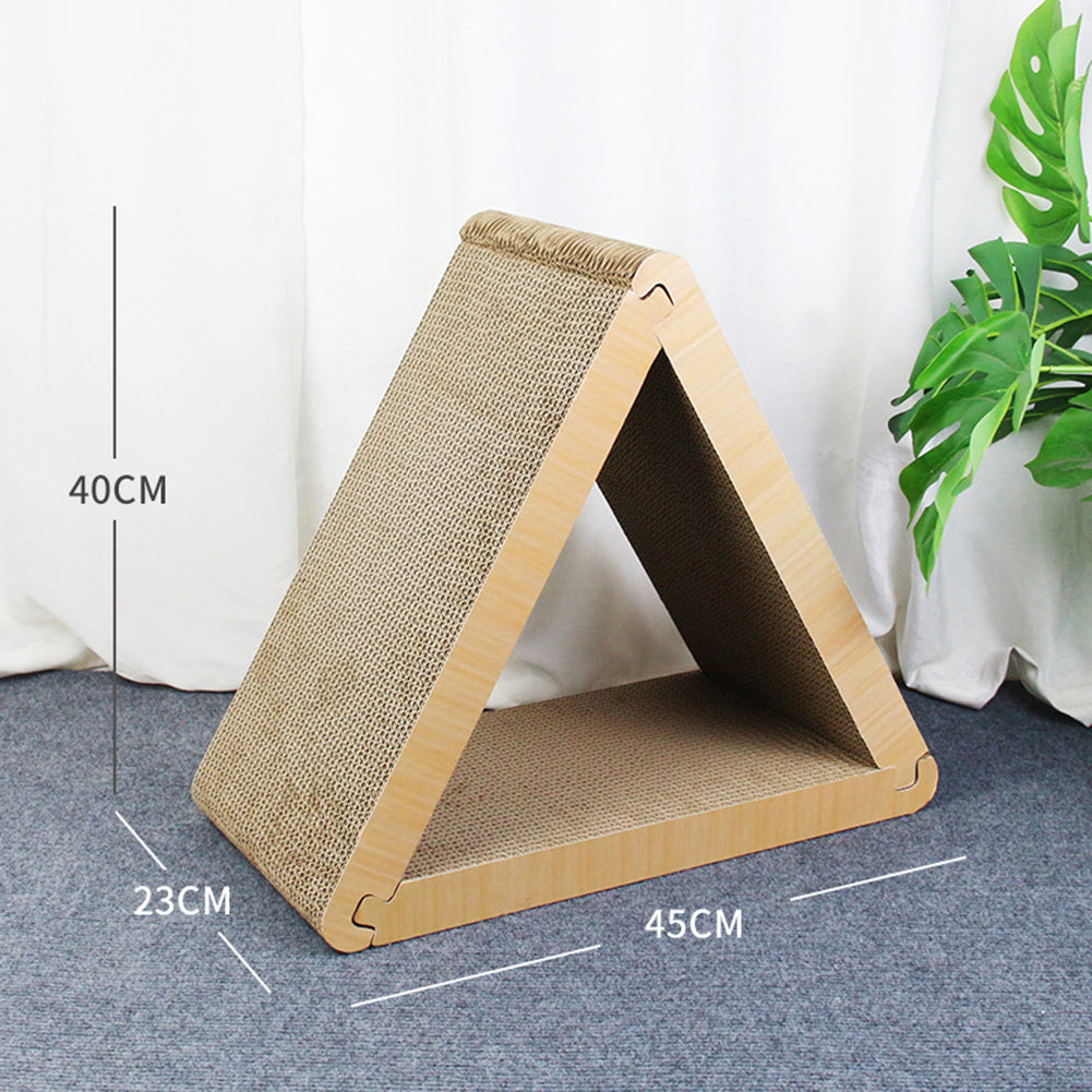 Triangular Cat Scratching Board Wear-resistant Scratch-Resistant Corrugated Paper Cat Nest Grinding Claw Toys For Cats Grind Claws (45 x 23 x 40cm) Cat Scratching Board 45 x 23 x 40cm