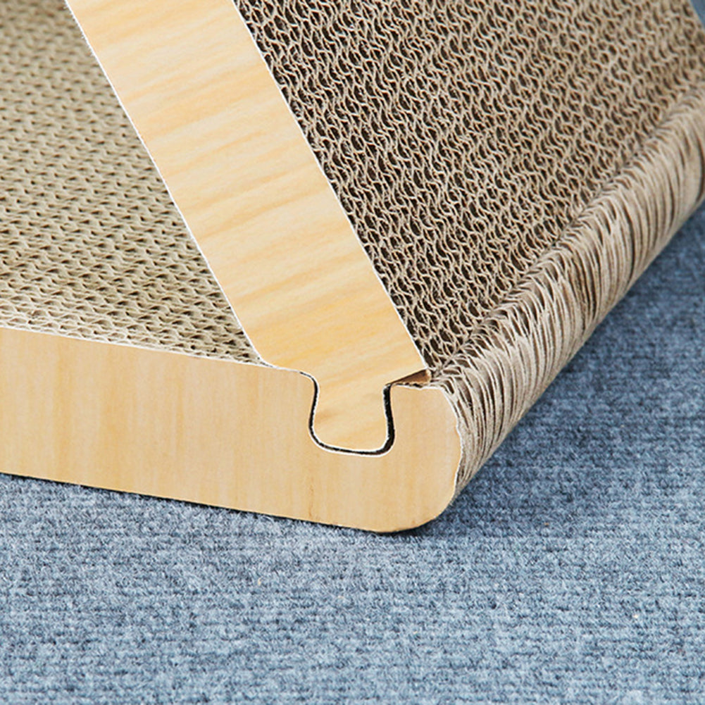 Triangular Cat Scratching Board Wear-resistant Scratch-Resistant Corrugated Paper Cat Nest Grinding Claw Toys For Cats Grind Claws (45 x 23 x 40cm) Cat Scratching Board 45 x 23 x 40cm