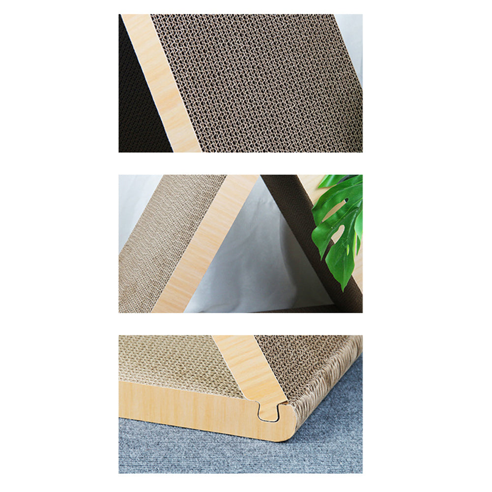 Triangular Cat Scratching Board Wear-resistant Scratch-Resistant Corrugated Paper Cat Nest Grinding Claw Toys For Cats Grind Claws (45 x 23 x 40cm) Cat Scratching Board 45 x 23 x 40cm