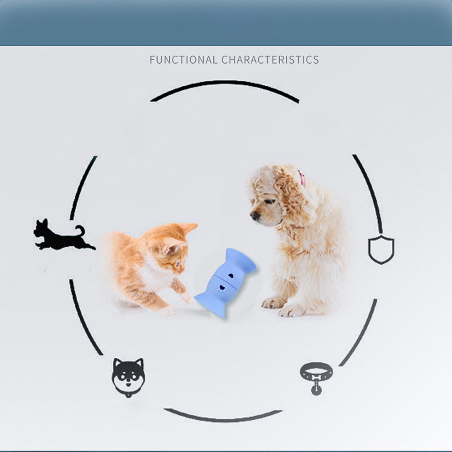 Dogs Silicone Food Slow Feeder Toy With Strong Suction Cup Anti Choke Large Capacity Food Dispenser For Medium Large Dogs (18 x 11cm) blue