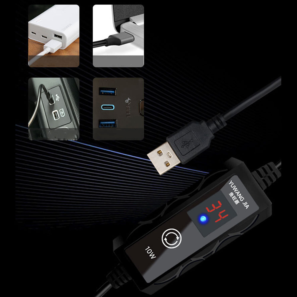 USB Mini Fish Tank Heater 2 Temperature Control Methods Winter Fish Tank Accessories For Marine Saltwater Freshwater 15w