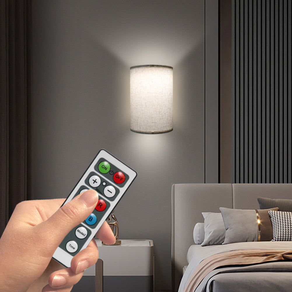 2pcs Led Wall Lamp With Remote Control 3 Color Temperature Rechargeable Wireless Design Bedroom Bedside Lamp For Bedrooms Living Rooms Dual color charging