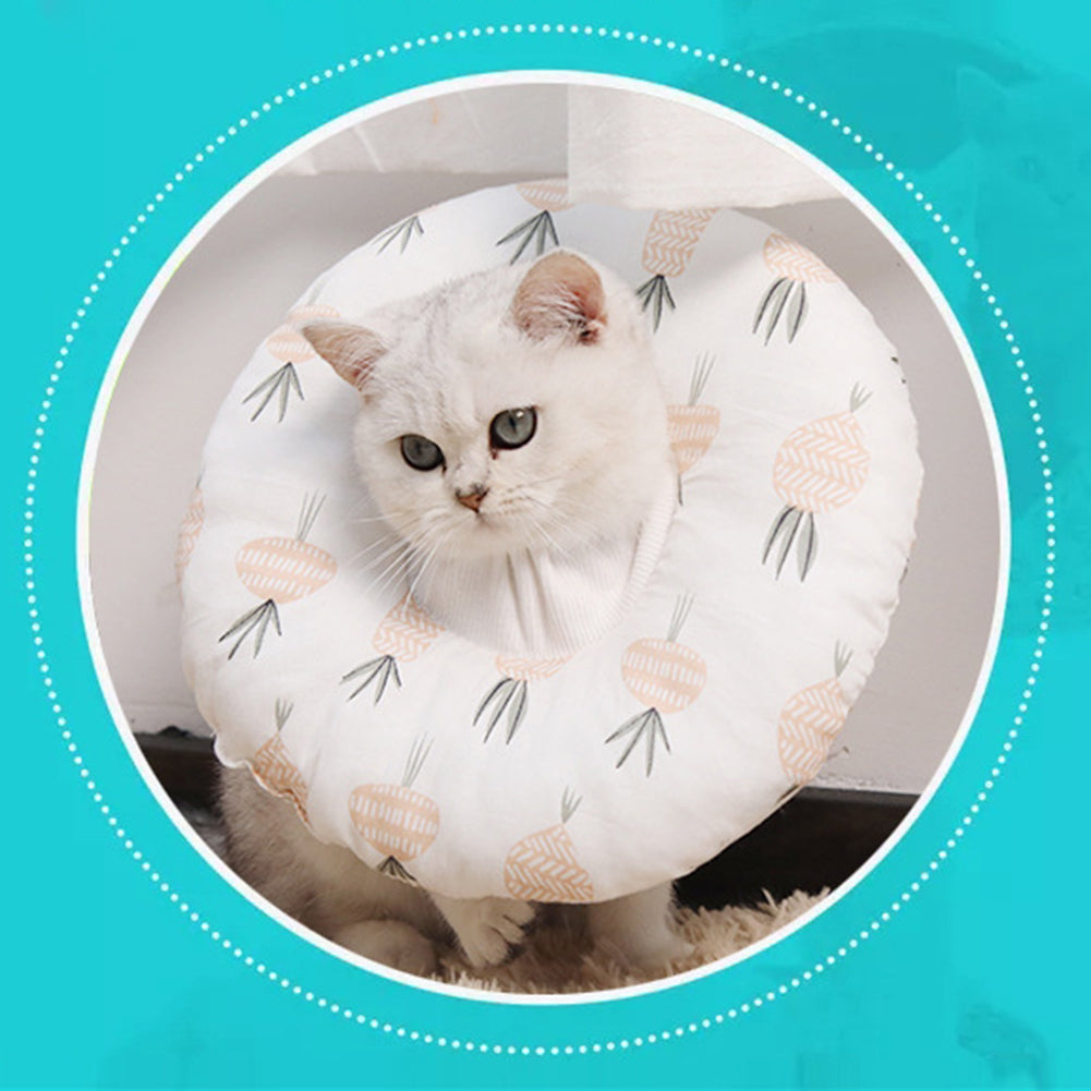 8cm Diameter Pet Elizabethan Collar Waterproof Anti Licking Anti-Bite Dog Cone Collar Alternative E Collar For After Surgery strawberry medium size
