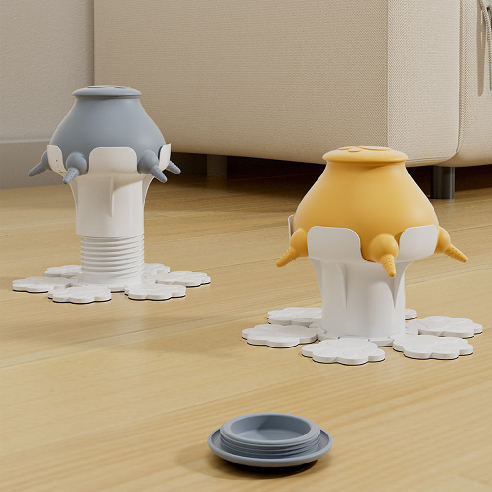 Puppy Feeder For Multiple Puppies Silicone Breast Milk Feeder With Mulit-Nipples Milk Bowl For Newborn Pets Puppy Kitten Yellow