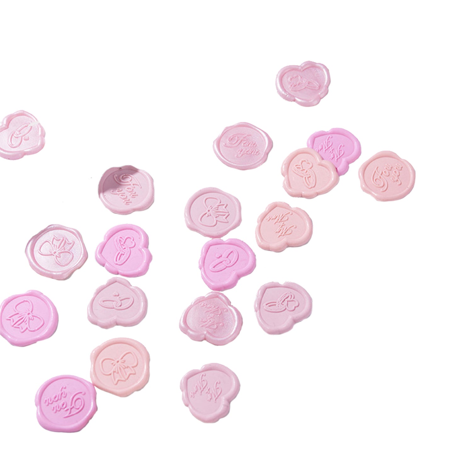 Wax Seal Stickers DIY Metallic Lignt Gold Self-Adhesive Stickers Wedding Invitation Envelope Seal Stickers 20 Pcs Pink