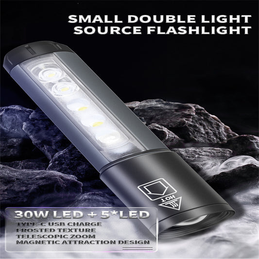 Magnetic Rechargeable LED Headlamp 30W 180 Degree Rotation Super Bright Head Light 9 Modes IPX4 Waterproof Flashlight For Outdoor Camping Hiking 6070 headlight