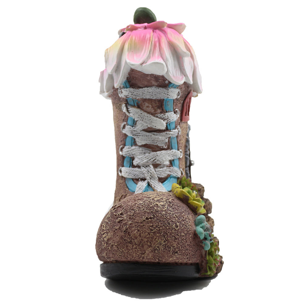 Creative Shoe Solar Decorative Lights Resin Ornaments IP44 Waterproof Landscape Lamp For Garden Decoration (H 22 x L 15 x W 8.5) Creative shoe solar lamp