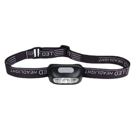 LED Headlamp With 2 Modes Outdoor Camping Headlamps 55° Azimuth Adjustment Lightweight Headlight For Outdoor Camping black