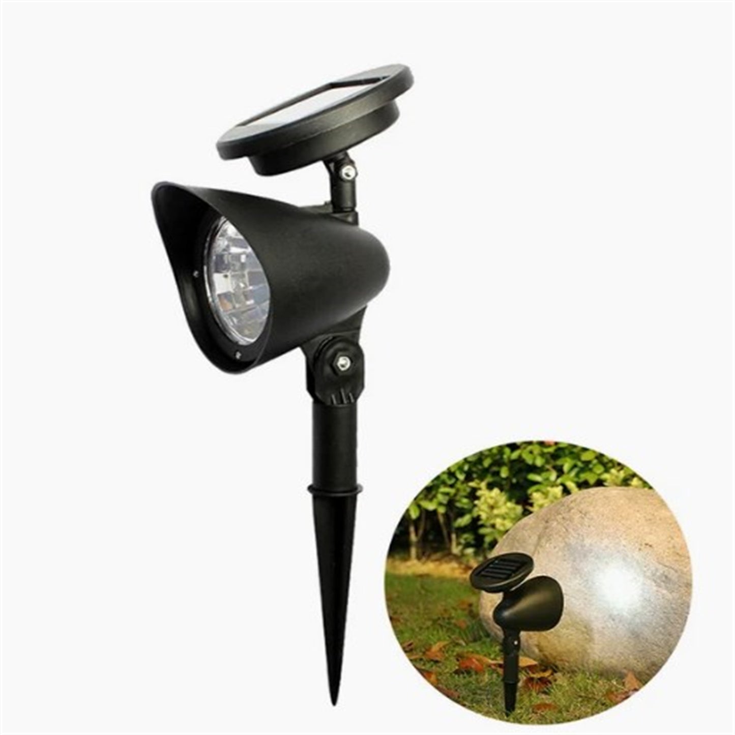 Solar Powered Spotlight 4LED Lamp Waterproof Solar Spotlight In-Ground Landscape Wall Light Outdoor Lighting warm light