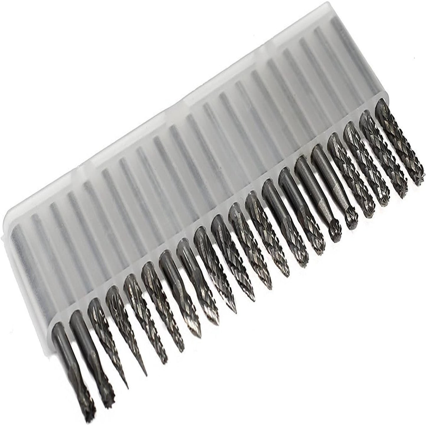 20 PCs Carbide Burr Set Head 3mm Cutting Head Diameter With 1/8 Inch Shank For Woodworking Engraving Drilling Carving 20tungsten steel grinding head