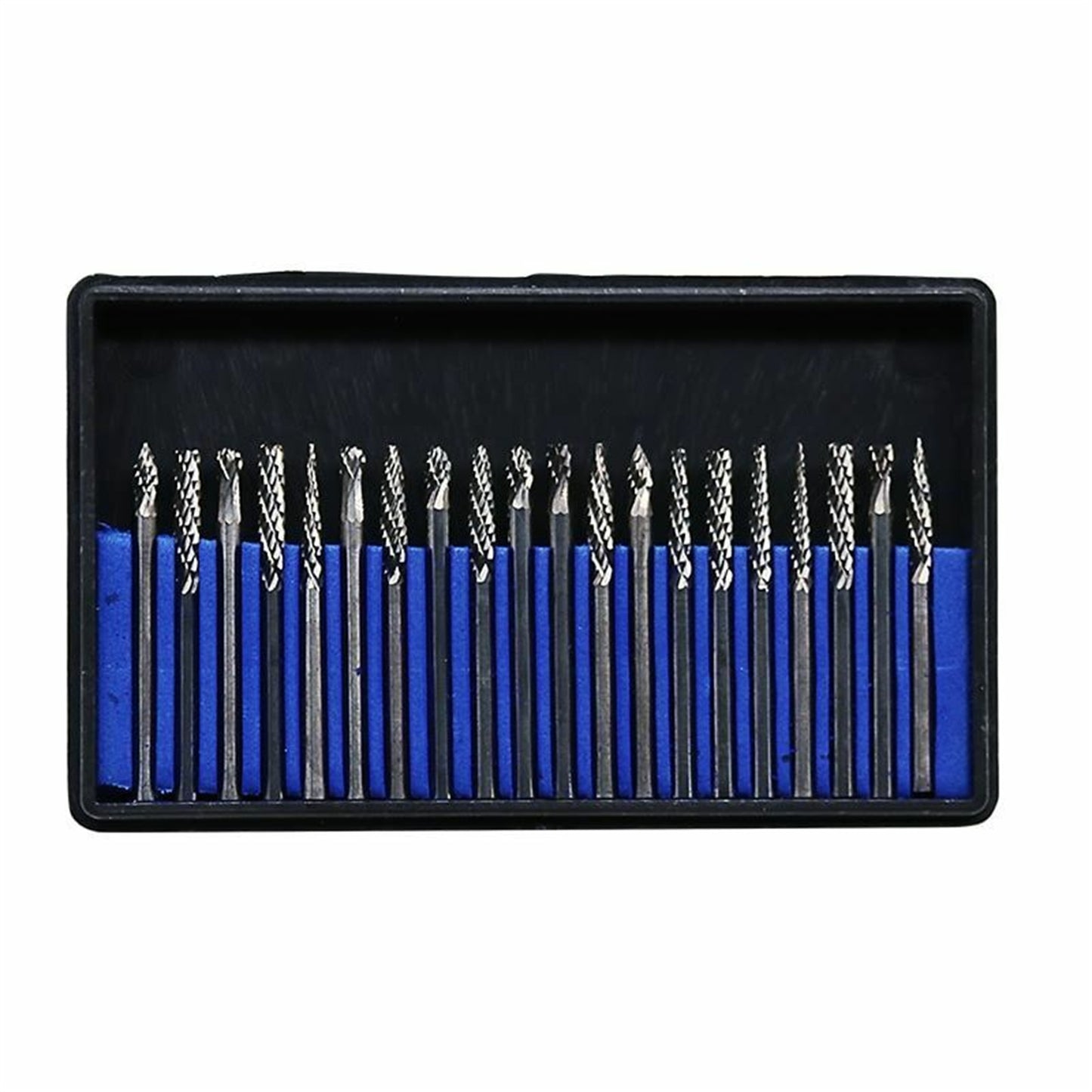20 PCs Carbide Burr Set Head 3mm Cutting Head Diameter With 1/8 Inch Shank For Woodworking Engraving Drilling Carving 20tungsten steel grinding head